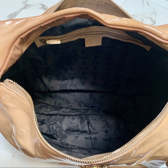 🔥Gucci Hysteria Zip Top Hobo Patent Leather - Picture 5 of 7